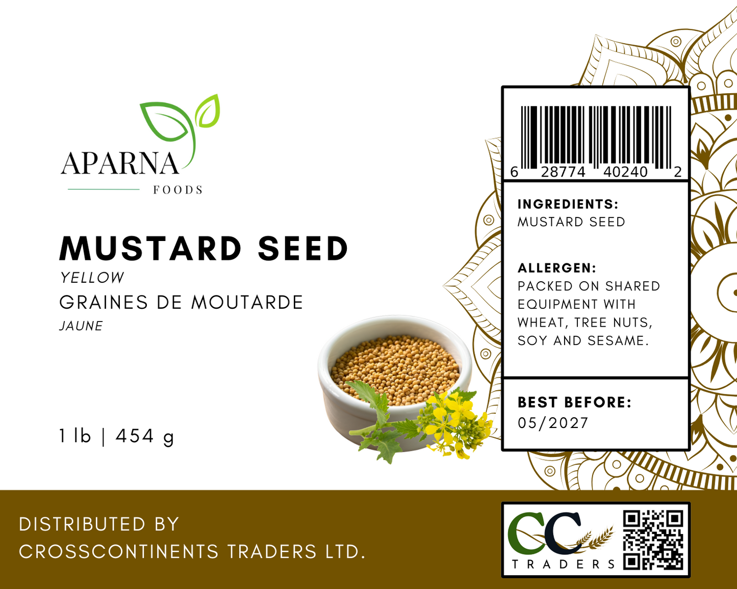 Yellow Mustard Seed 1 lb