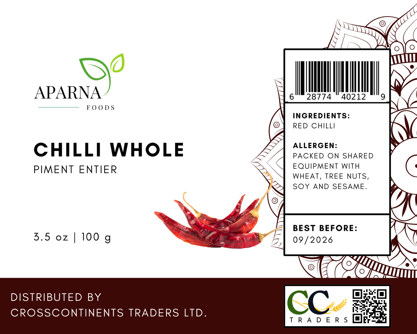 Chilli Whole 100g