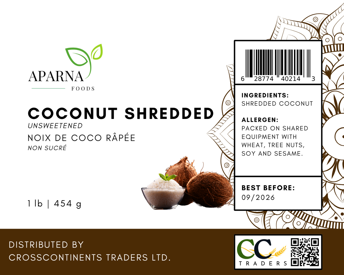 Coconut Shredded (Unsweetened) 1 lb