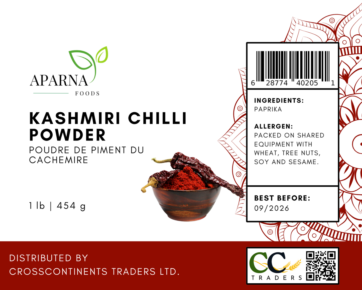 Kashmiri Chilli Powder 1 lb